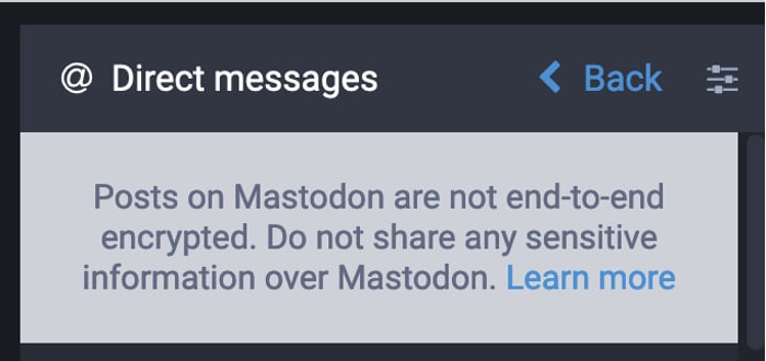 Mastodon dm