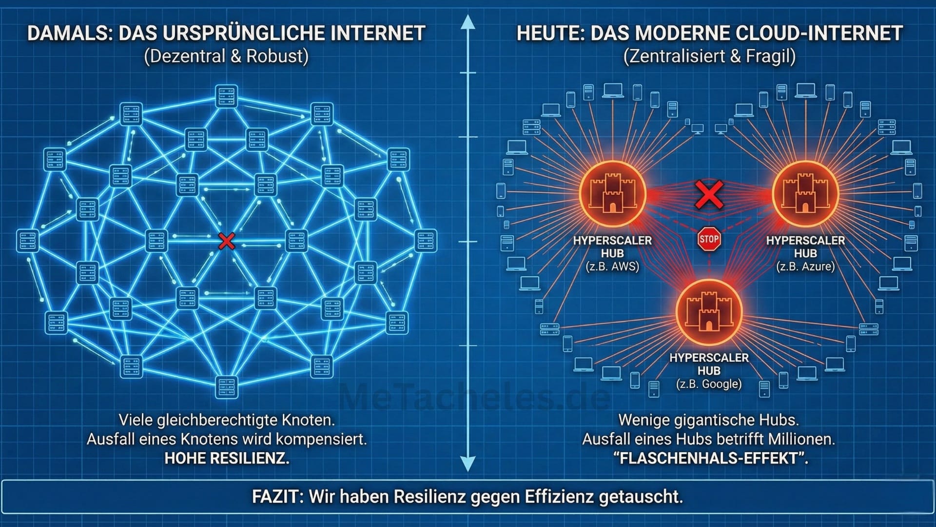 Wenn die Cloud hustet, kriegt das Internet Fieber